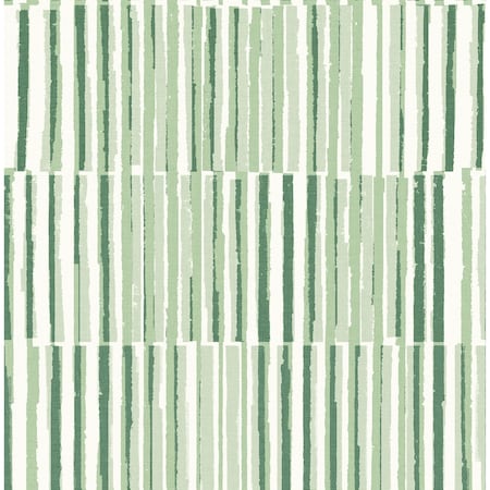 Minneapolis Sabah Green Stripe 33 Ft L X 205 In W Wallpaper